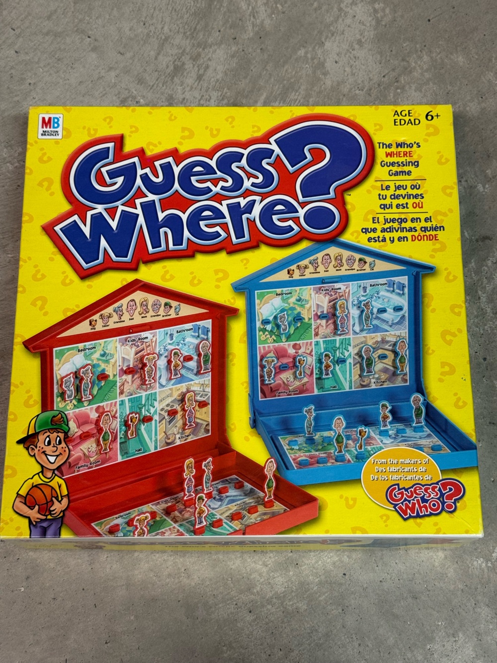 Guess Where? Kids Matching Game - Red, Blue & Yellow Box Art